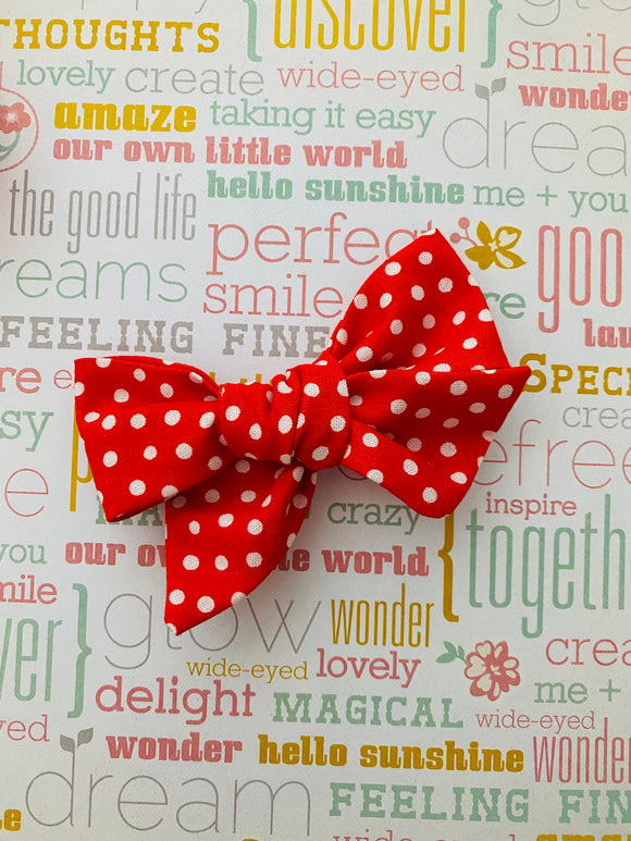 Red and Dots White Bows